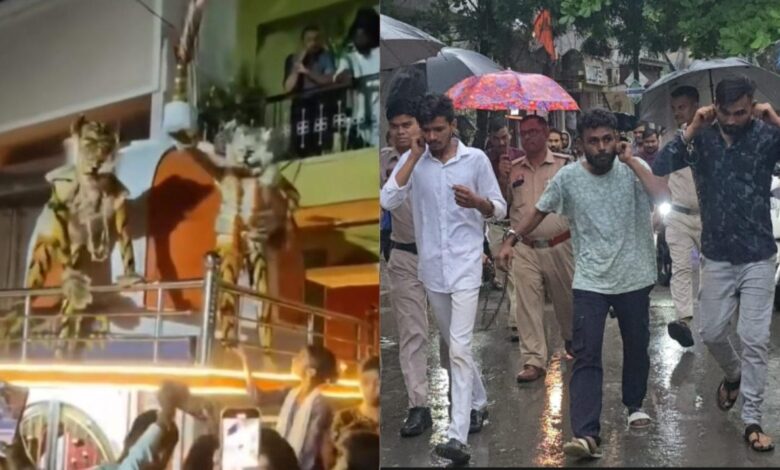 मुहर्रम जुलूस के दौरान मंदिर की छत पर ‘शेर नाच’ करने वाले 2 युवक गिरफ्तार, हिंदू संगठनों के कड़े विरोध के बाद पुलिस की कार्रवाई
