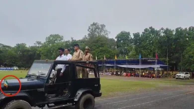 तिरंगे का अपमान: कोरबा एसपी की गाड़ी पर उल्टा लगा मिला राष्ट्रीय ध्वज
