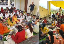 सरकारी सद्बुद्धि के लिए एनएचएम कर्मचारियों ने किया हवन, हनुमान चालीसा का पाठ –