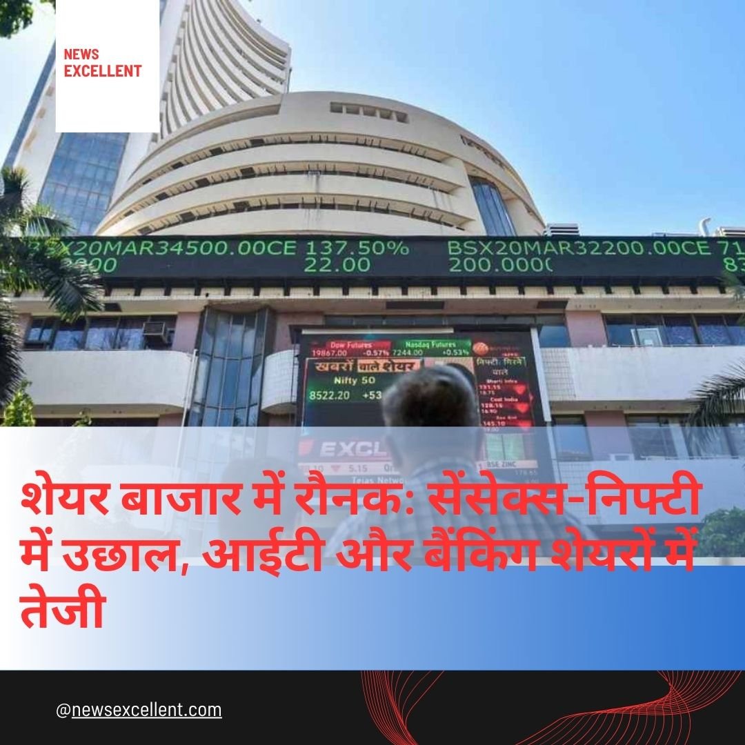 शेयर बाजार में रौनक: सेंसेक्स-निफ्टी में उछाल, आईटी और बैंकिंग शेयरों में तेजी