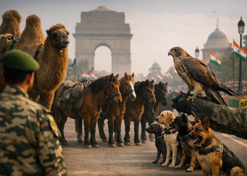गणतंत्र दिवस परेड में दिखेगा भारतीय सेना के 'साइलेंट वॉरियर्स' का दम: ऊंट, घोड़े और शिकारी पक्षी बढ़ाएंगे शान