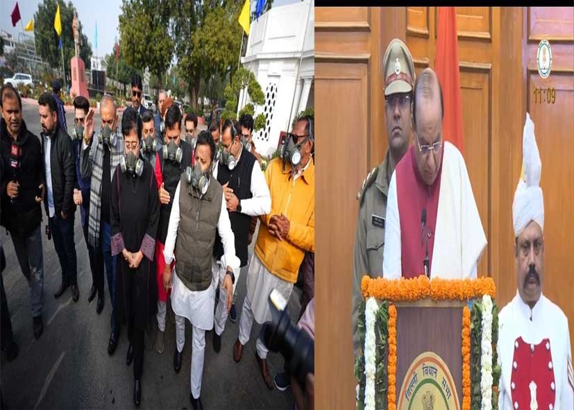 दिल्ली विधानसभा सत्र के पहले दिन LG के अभिभाषण के दौरान AAP विधायकों ने किया जोरदार हंगामा। स्पीकर ने मार्शल के जरिए विधायकों को बाहर निकाला। जानें पूरा मामला।