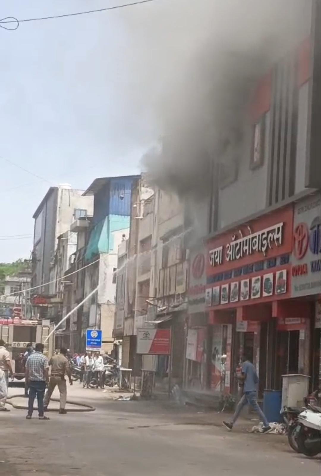 Massive fire at a tyre shop